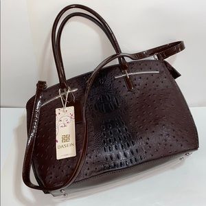 Ostrich faux leather purse
